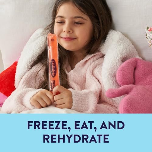 Pedialyte Electrolyt-Lösung Gefrierpops, Hydrations-Variety-Pack – Traube, Blaue Himbeere, Kirsche, Orange, 64 Stück