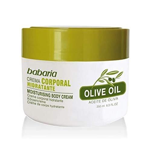 Babaria Körpercreme mit Olivenöl – 250 ml – Feuchtigkeitsspendende Pflege für trockene Haut
