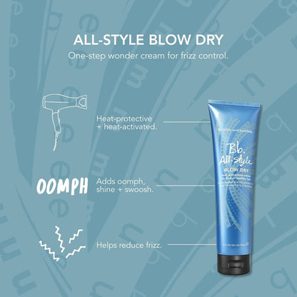 Bumble and bumble. All-Style Blow Dry Hitzeschutz-Stieling-Creme | Anti-Frizz-Creme | Für feines bis mittleres, welliges bis glattes Haar | 150 ml