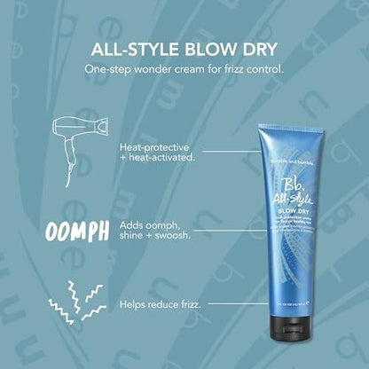 Bumble and bumble. All-Style Blow Dry Hitzeschutz-Stieling-Creme | Anti-Frizz-Creme | Für feines bis mittleres, welliges bis glattes Haar | 150 ml