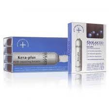 Salerm Kera-Plus mit reparierendem Keratin, 0,34 Fl Oz (4er-Pack) - Tiefenwirksame Haarkur für geschädigtes Haar