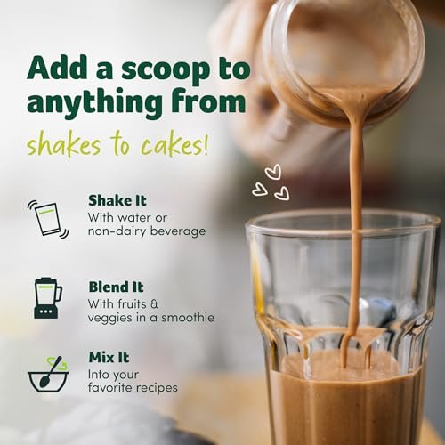 Purely Inspired Bio-Pflanzliches Proteinpulver für Männer & Frauen, Reichhaltiger Decadenter Schokoladengeschmack (16 Portionen) - Vegan & Bio - 20g Erbsenproteinpulver für Smoothies & Shakes - Laktosefrei & Glutenfrei