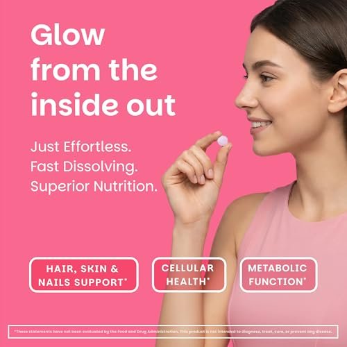 EZ Melts Biotin 90 Lutschtabletten - Vitamin B7 für gesundes Haar, Haut & Nägel - Energie-Stoffwechsel - Erdbeer-Geschmack - Vegan & Nicht-GVO