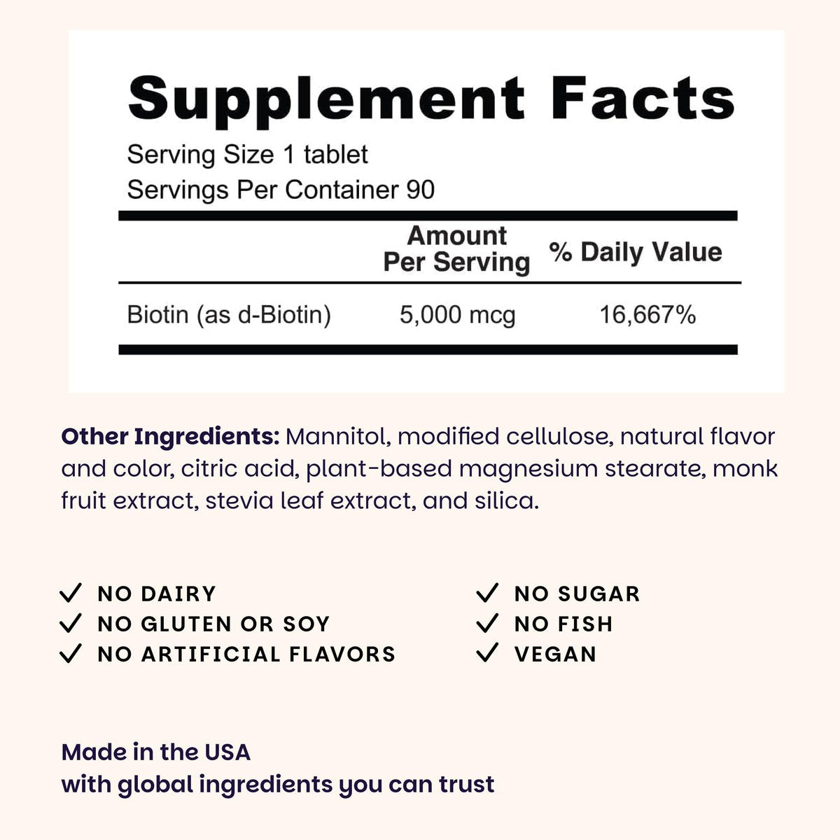 EZ Melts Biotin 90 Lutschtabletten - Vitamin B7 für gesundes Haar, Haut & Nägel - Energie-Stoffwechsel - Erdbeer-Geschmack - Vegan & Nicht-GVO