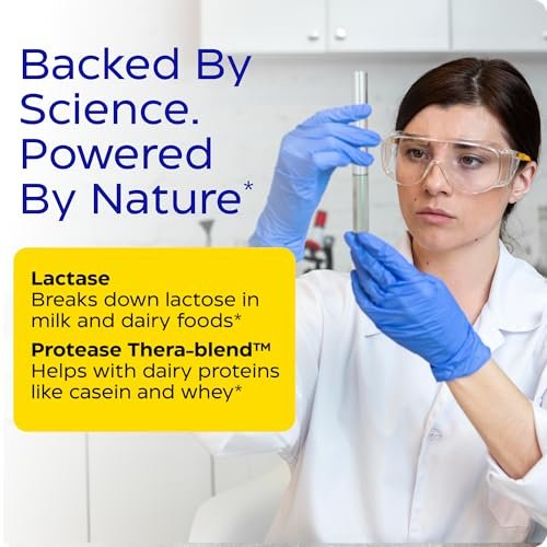 Enzymedica DairyAssist – Laktase-Enzym für Männer & Frauen – Unterstützung bei Laktoseintoleranz – Hilft beim Abbau von Milch & Milchprodukten – Reduziert Blähungen & Völlegefühl – Glutenfrei – 30 Kapseln