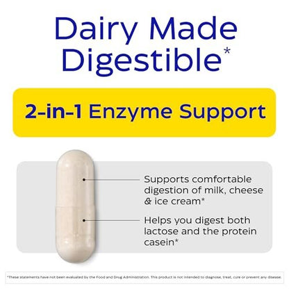 Enzymedica DairyAssist – Laktase-Enzym für Männer & Frauen – Unterstützung bei Laktoseintoleranz – Hilft beim Abbau von Milch & Milchprodukten – Reduziert Blähungen & Völlegefühl – Glutenfrei – 30 Kapseln