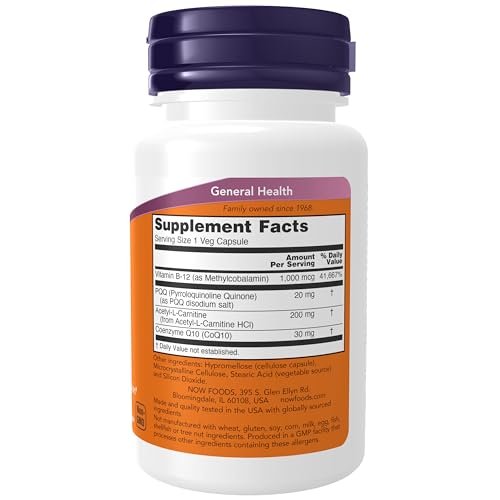 NOW Foods PQQ Energie, Freier Radikalfänger, Kognitive Unterstützung*, 30 vegane Kapseln