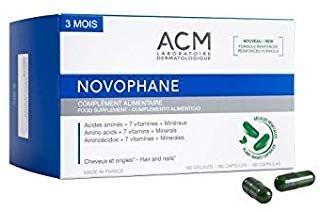 Novophane 180 Kapseln – 3-Monats-Vorrat – ACM Haarausfall, Alopezie, brüchige Haare und Nägel – Regeneration
