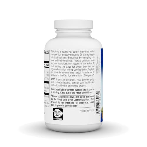 Planetary Herbals Triphala Internal Cleanser 1000mg – 180 Tabletten für die Gesundheit des Magen-Darm-Trakts