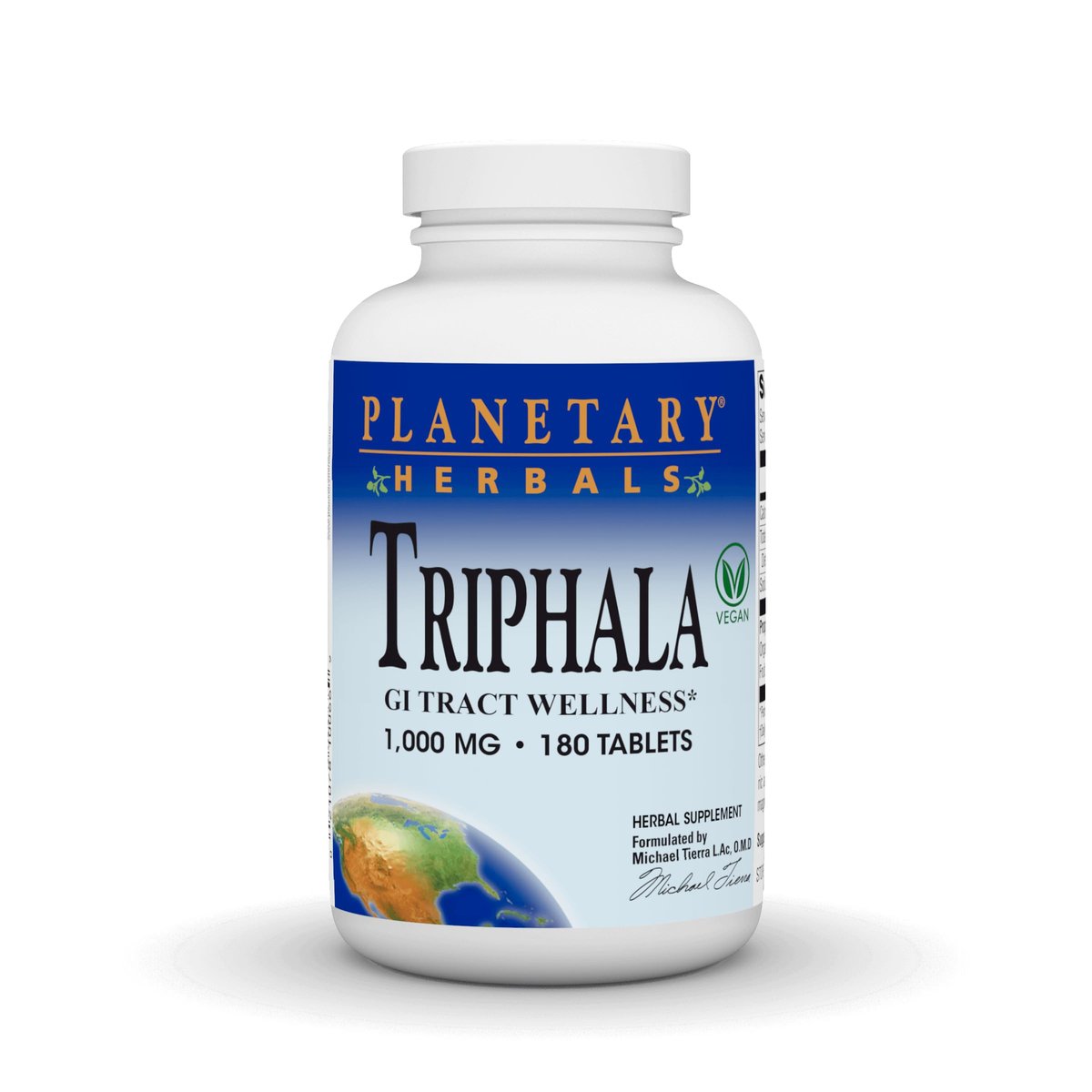 Planetary Herbals Triphala Internal Cleanser 1000mg – 180 Tabletten für die Gesundheit des Magen-Darm-Trakts