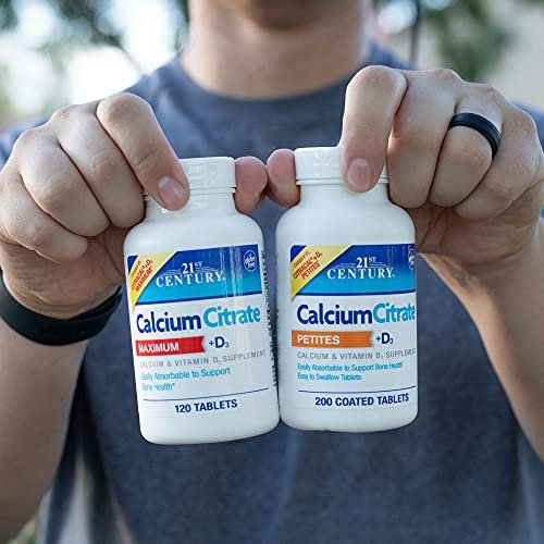 21st Century Calcium Citrat + D3 Petites überzogene Tabletten, 200 Stück