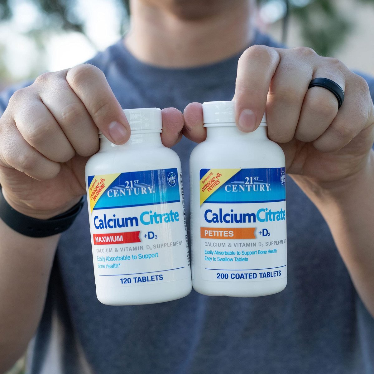 21st Century Calcium Citrat + D3 Petites überzogene Tabletten, 200 Stück