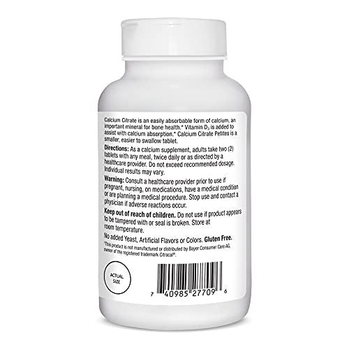 21st Century Calcium Citrat + D3 Petites überzogene Tabletten, 200 Stück