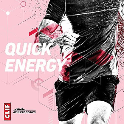 CLIF BLOKS Energy Chews - Erdbeer - Non-GMO - Pflanzlich - Schnelle Energie für Radfahren und Laufen - Trainingssnack (2,1 Unzen Packung, 3 Stück)