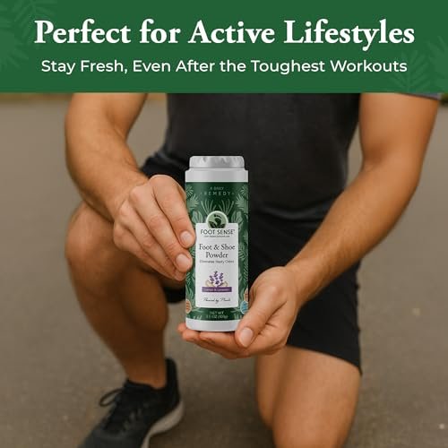 FOOT SENSE All Natural Fuß- und Schuhpuder – Lang anhaltende Geruchskontrolle bis zu 6 Monaten, desodoriert, sicher für Männer, Frauen, Kinder, Sportler, 100g