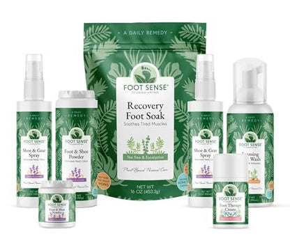 FOOT SENSE All-Natürliches Fuß- & Schuhpuder, Fußdeo, Talkumfrei, Geruchsentferner, Desinfiziert & Desodoriert, Lang anhaltend bis zu 6 Monaten, Sicher für Männer, Frauen, Kinder, Sportler, 100g (2er-Pack)