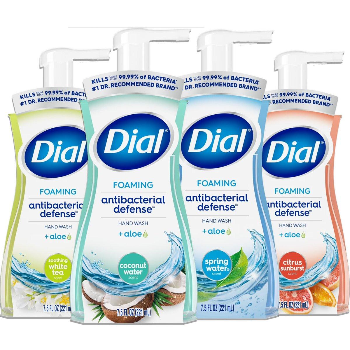 Dial Complete Schaumendes Antibakterielles Handwaschmittel Sortiment 4er-Pack – Verschiedene Düfte, je 222 ml