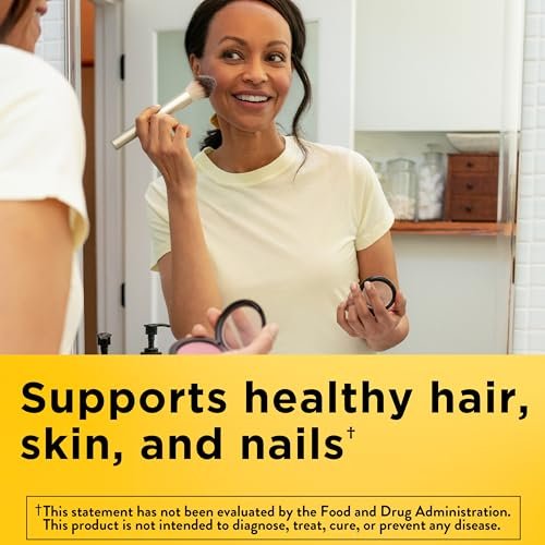 Nature Made Haare, Haut und Nägel mit Biotin 2500 mcg - Nahrungsergänzungsmittel für gesunde Haare, Haut & Nägel - 90 Gummis, 45-Tage-Vorrat