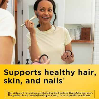 Nature Made Haare, Haut und Nägel mit Biotin 2500 mcg - Nahrungsergänzungsmittel für gesunde Haare, Haut & Nägel - 90 Gummis, 45-Tage-Vorrat