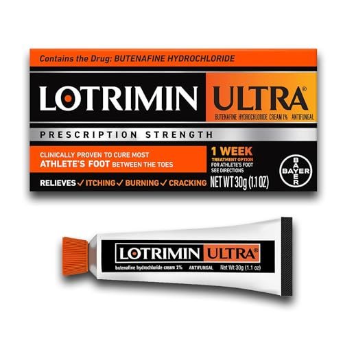 Lotrimin Ultra 1-Woche Fußpilz Behandlung – Rezeptstarkes Butenafinhydrochlorid 1% – Creme gegen Fußpilz zwischen den Zehen – 30 g