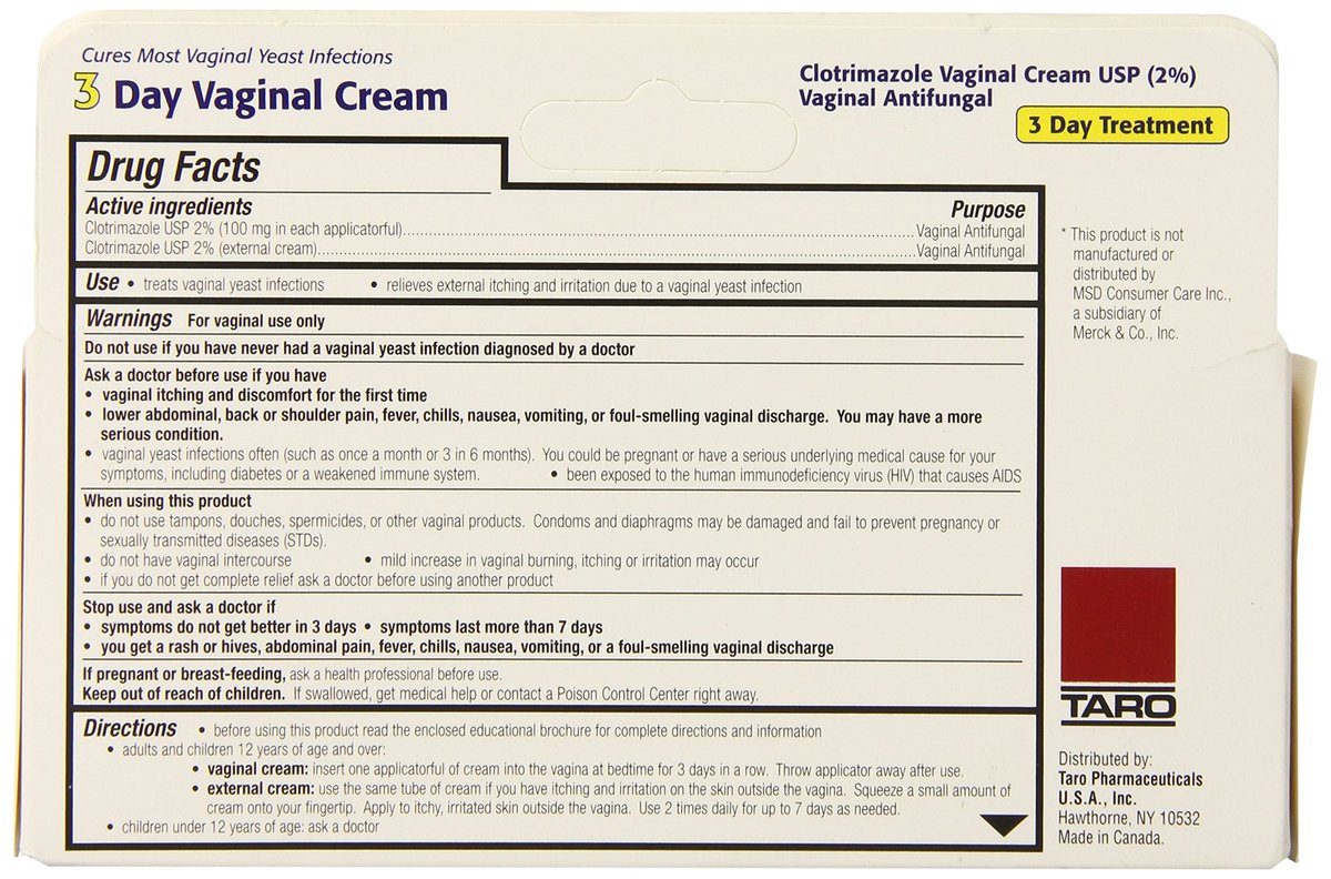 Clotrimazol 3-Tage Vaginalcreme 0,74 Unzen, 3 Applikationen