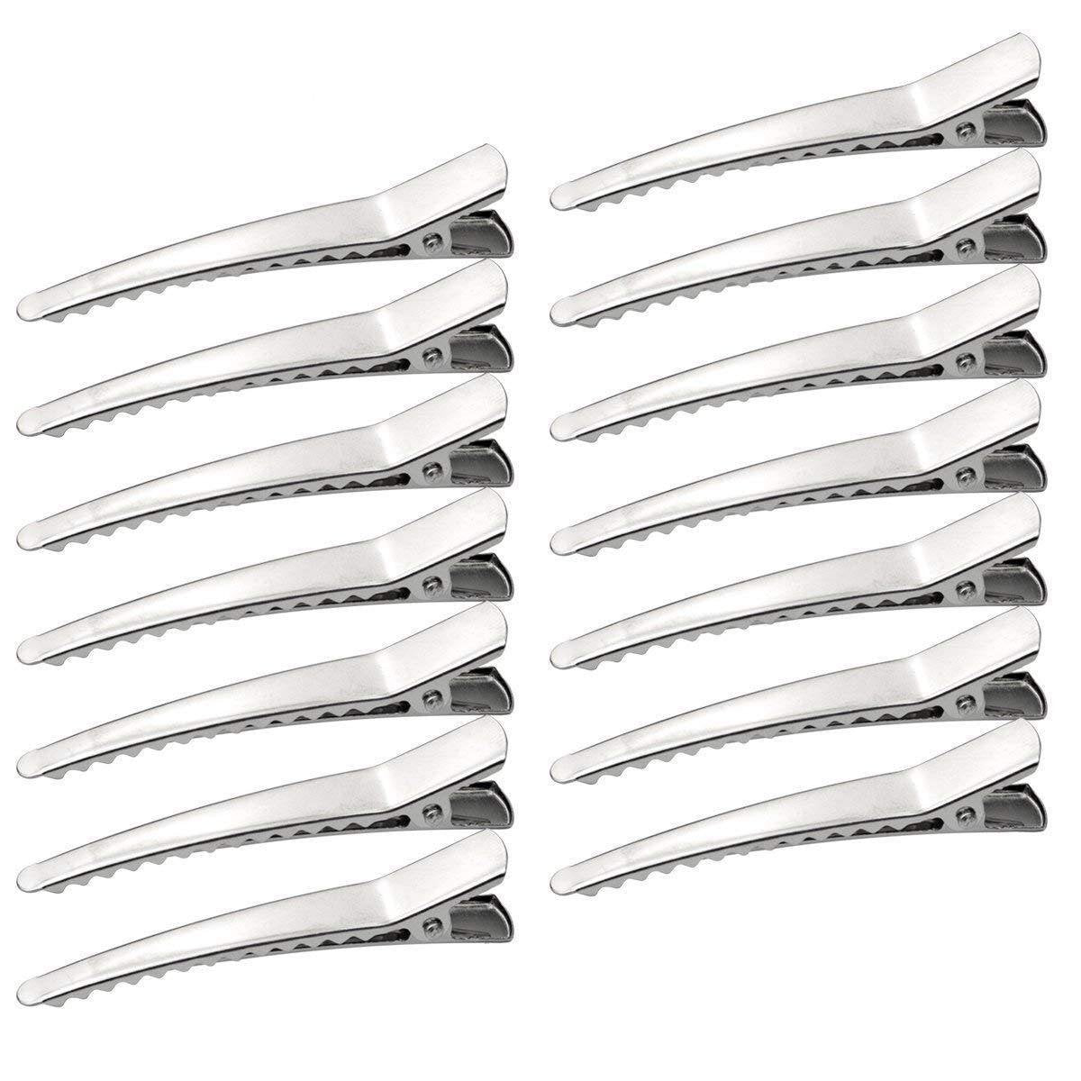 50er-Pack 2,36 Zoll Haarspangen, Marrywindix Silberne Metall-Alligator-Haarspangen - Haarnadeln für Damen, Mädchen und Friseure
