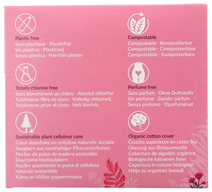 Natracare Ultra Extra Binden mit Flügeln, Regular, einzeln verpackt, aus zertifizierter Bio-Baumwolle, ökologisch zertifiziertem Zellstoff und Pflanzenstärke (1 Packung, 12 Binden)