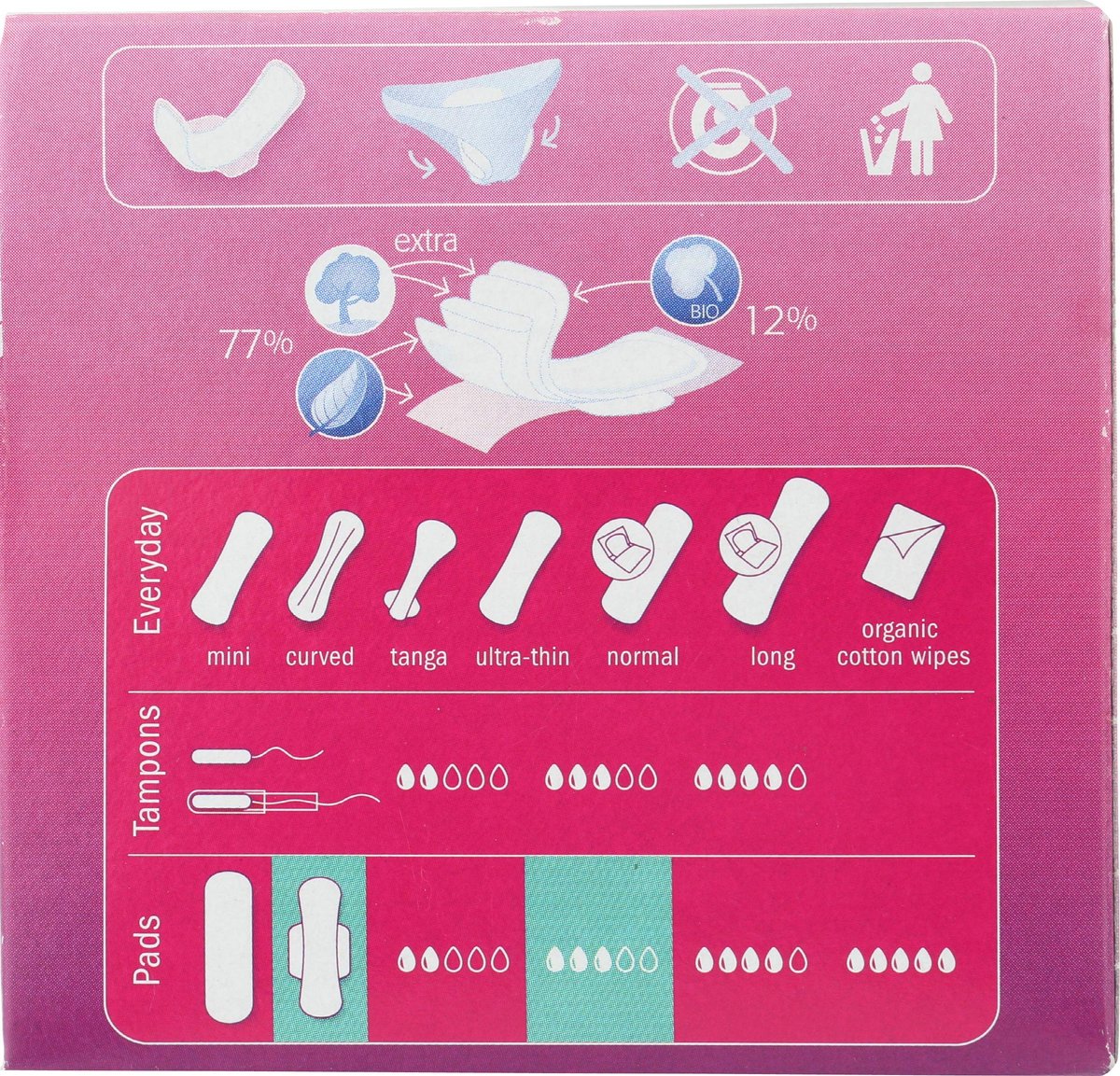 Natracare Ultra Extra Binden mit Flügeln, Regular, einzeln verpackt, aus zertifizierter Bio-Baumwolle, ökologisch zertifiziertem Zellstoff und Pflanzenstärke (1 Packung, 12 Binden)