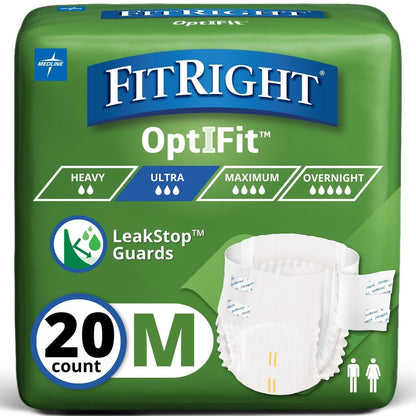 FitRight Inkontinenzhosen mit Klebetabs, saugstark, Medium, 32-44 Zoll, 20 Stück