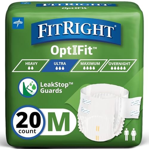 FitRight Inkontinenzhosen mit Klebetabs, saugstark, Medium, 32-44 Zoll, 20 Stück