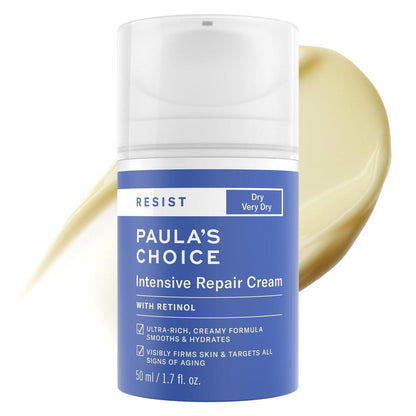 Paula's Choice RESIST Intensive Repair Gesichtscreme mit Retinol, Hyaluronsäure & Jojoba – Anti-Aging Feuchtigkeitscreme für trockene, rissige Haut, 50 ml