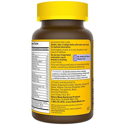 Nature Made Postnatal Multivitamin + DHA 200 mg – 60 Softgels für stillende Mütter