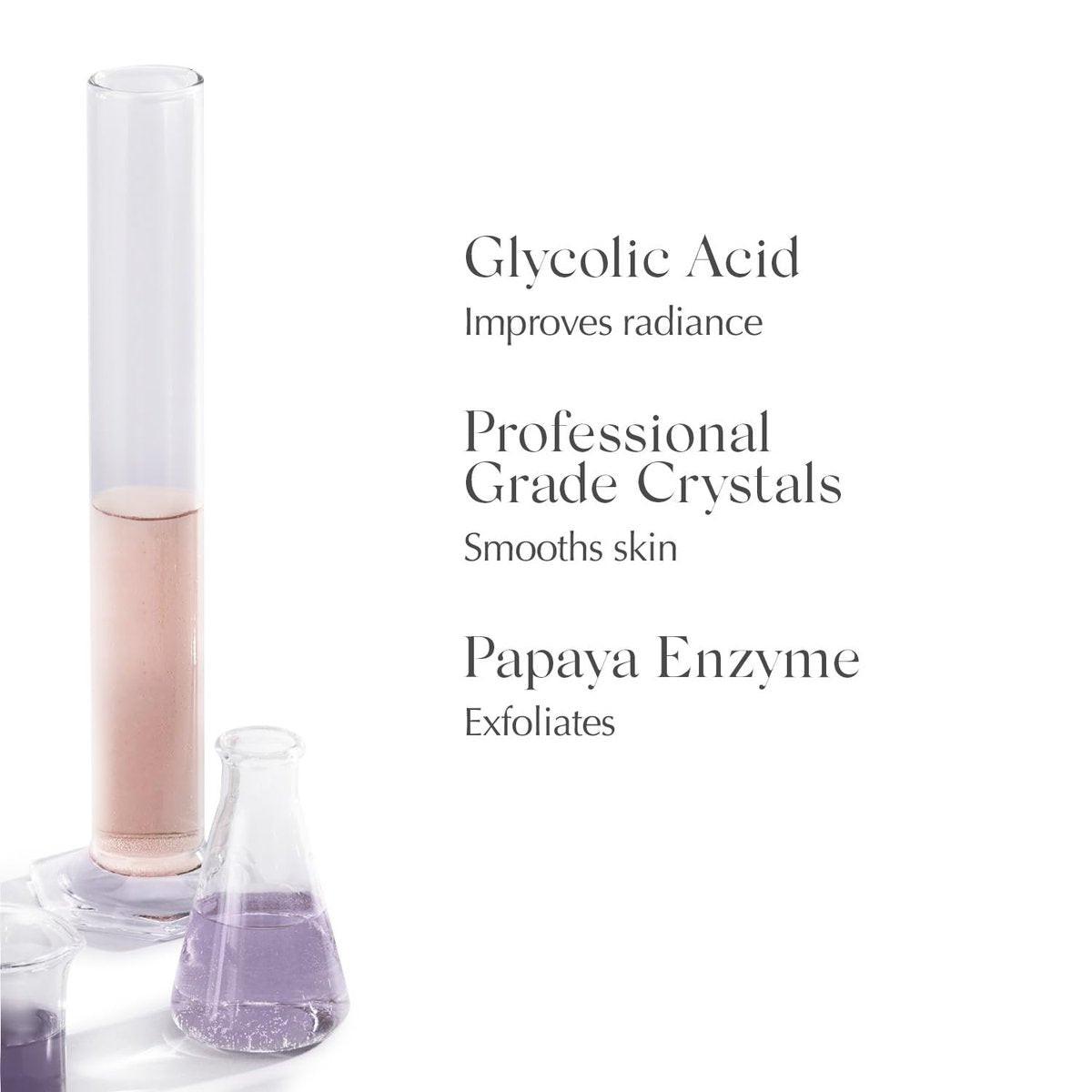 EXUVIANCE Triple Microdermabrasion Face Polish – Peeling mit Glykolsäure, Papaya-Enzym und professionellen Kristallen, 75 g