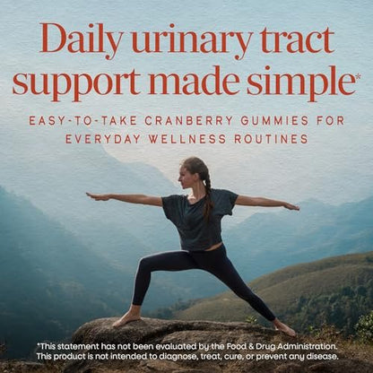 Nature's Way CranRx Cranberry Gummies – Unterstützung für die Harnwegsgesundheit mit Vitamin C, D-Mannose und bioaktivem Cranberry-Fruchtextrakt, Beerengeschmack, 60 Gummis