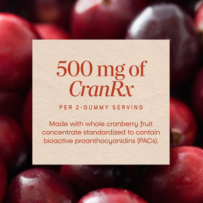 Nature's Way CranRx Cranberry Gummies – Unterstützung für die Harnwegsgesundheit mit Vitamin C, D-Mannose und bioaktivem Cranberry-Fruchtextrakt, Beerengeschmack, 60 Gummis