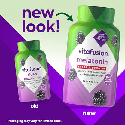 Vitafusion Extra Stark Melatonin Gummivitamine, 5 mg, 120 Stück Gummibärchen