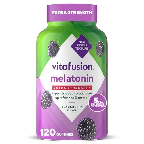Vitafusion Extra Stark Melatonin Gummivitamine, 5 mg, 120 Stück Gummibärchen