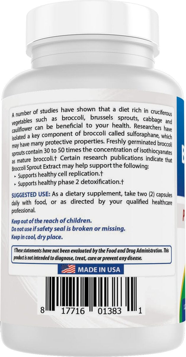 Best Naturals Brokkoli-Sprossen Extrakt, 1000 mg, 120 Kapseln