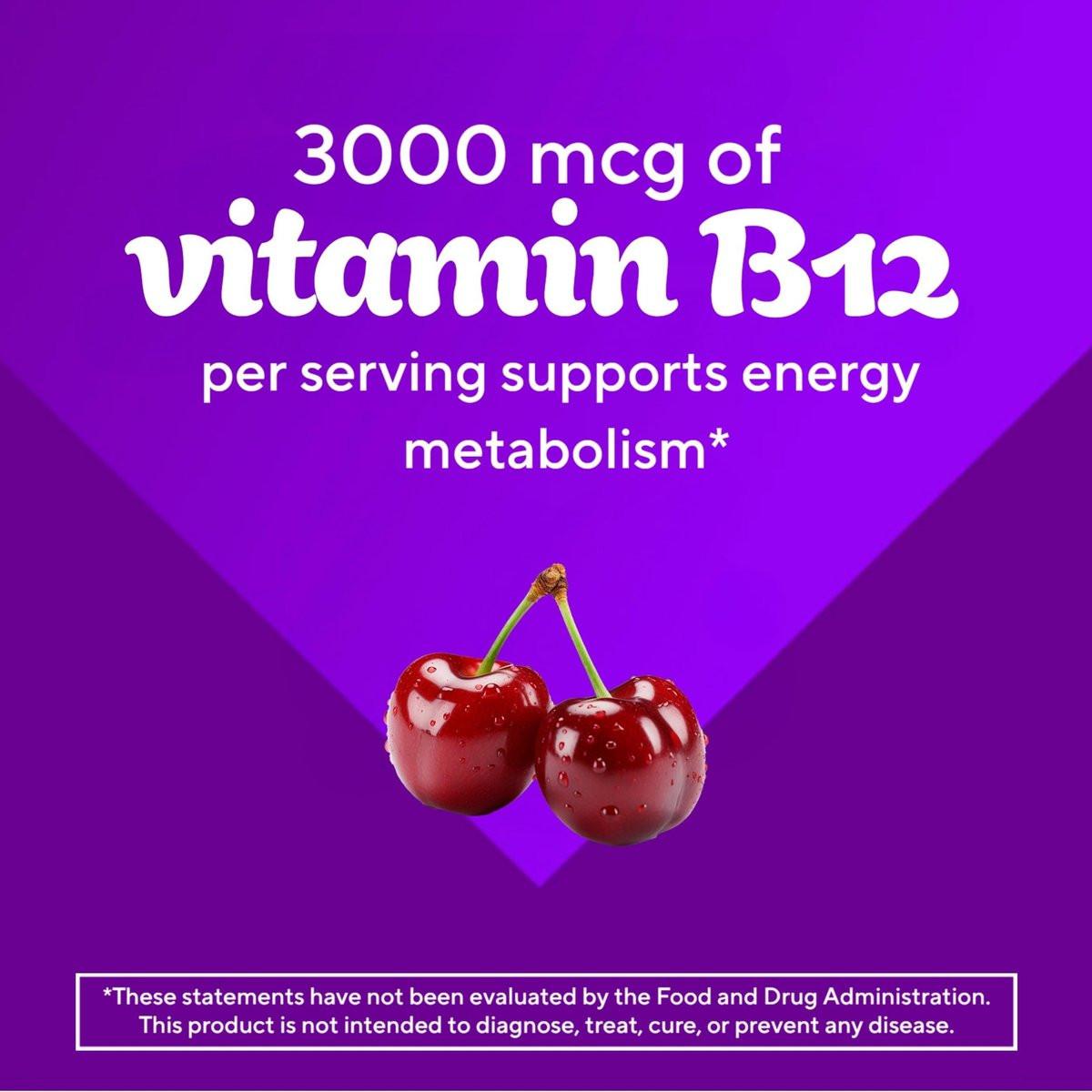 vitafusion Extra Stark Vitamin B12 Gummis – Unterstützt den Energiestoffwechsel und das Nervensystem, Gummivitamin für Frauen und Männer, Kirsche Geschmack, 45-Tage-Vorrat, 90 Stück