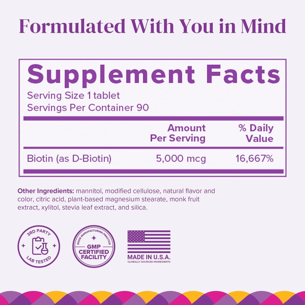 BariMelts Biotin 5000mcg – 90 schnell lösliche Tabletten (3-Monats-Vorrat), zuckerfreie Bariatrie-Vitamine für Frauen, natürlicher Erdbeergeschmack