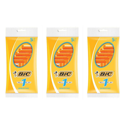 BIC 3er-Pack mit je 5 Rasierklingen Nr. 1-1 für empfindliche Haut