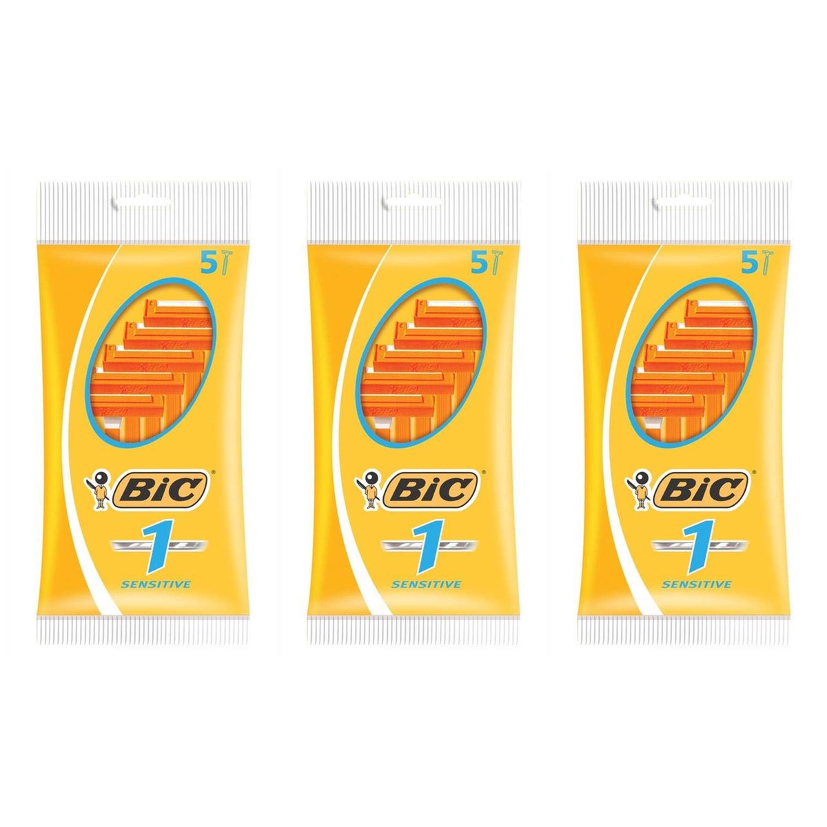 BIC 3er-Pack mit je 5 Rasierklingen Nr. 1-1 für empfindliche Haut
