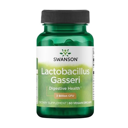 Swanson Lactobacillus Gasseri Probiotikum – 3 Milliarden KBE, säureresistent, 60 vegane Kapseln