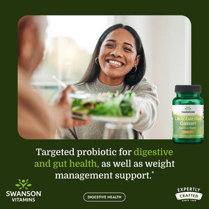 Swanson Lactobacillus Gasseri Probiotikum – 3 Milliarden KBE, säureresistent, 60 vegane Kapseln