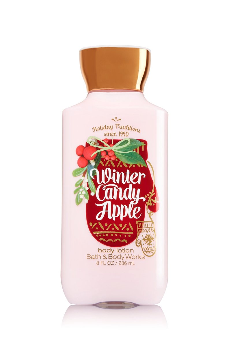 Bath & Body Works Winter Candy Apple Body Lotion 237 ml – Pflegende Feuchtigkeitslotion mit winterlichem Duft