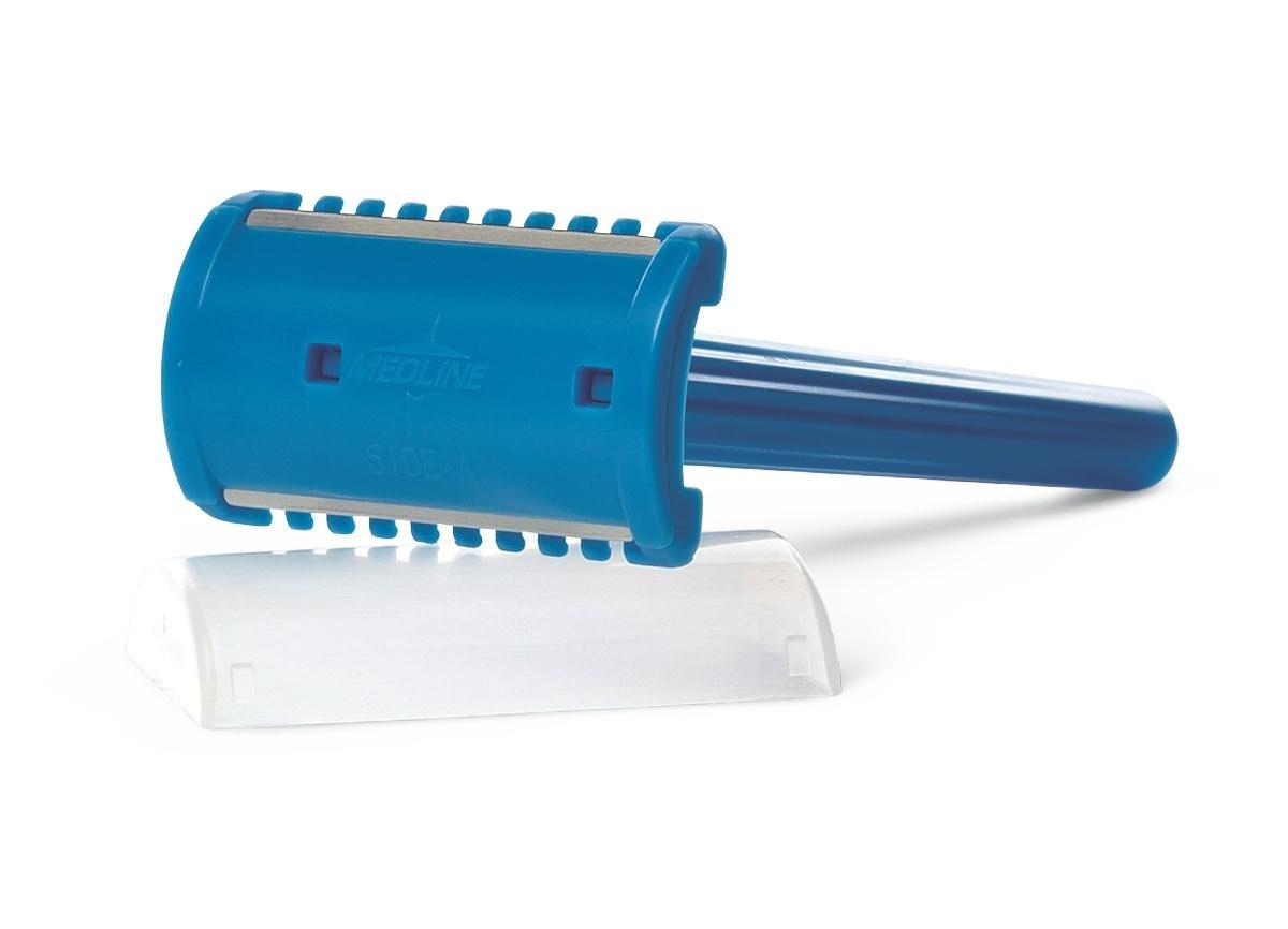 Medline Doppelklingen-Rasierer, Rasurvorbereitung, unsteril, blau (100er-Pack)