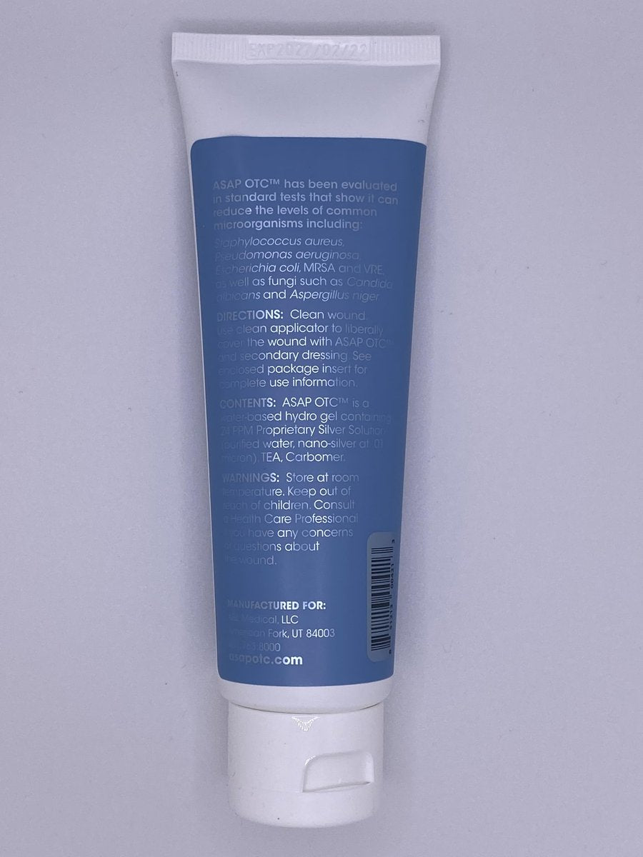 ASAP OTC Wundpflege-Gel von American Biotech Labs | Silber-Sol Ag₄O₄ 24 ppm Heil- und Beruhigungsgel | 118 ml