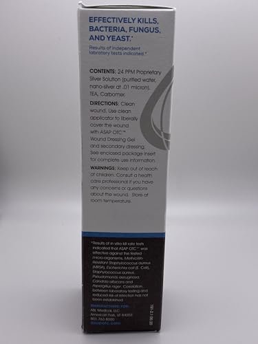 ASAP OTC Wundpflege-Gel von American Biotech Labs | Silber-Sol Ag₄O₄ 24 ppm Heil- und Beruhigungsgel | 118 ml
