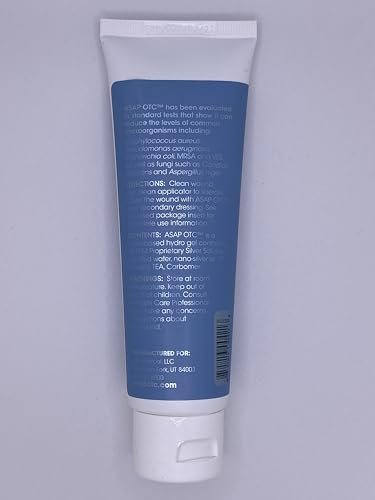 ASAP OTC Wundpflege-Gel von American Biotech Labs | Silber-Sol Ag₄O₄ 24 ppm Heil- und Beruhigungsgel | 118 ml