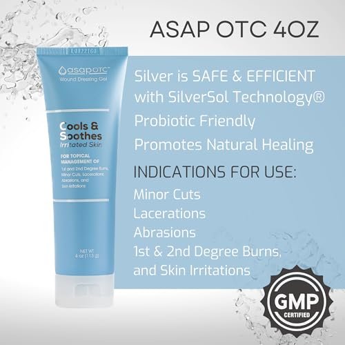 ASAP OTC Wundpflege-Gel von American Biotech Labs | Silber-Sol Ag₄O₄ 24 ppm Heil- und Beruhigungsgel | 118 ml